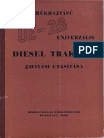 Négykerékhajtású UE-28 Univerzális Diesel Traktor Javítási Utasítása 1960 PDF