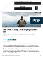 The Secret to Doing Something Big With Your Life _ RELEVANT Magazine