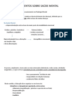 Apontamentos Sobre Saúde Mental