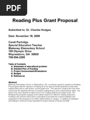 Grant Proposal