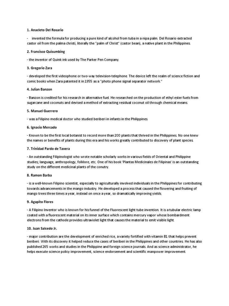 Filipino Scientists PDF Philippines Fluorescent Lamp