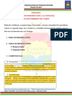 Reconocimiento de Curso Introduccion Ala Teologia