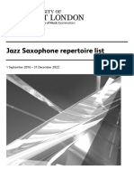 Jazz Saxophone Rep List 2016 0