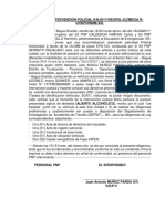 Acta de Intervención Policial Alcoholemia