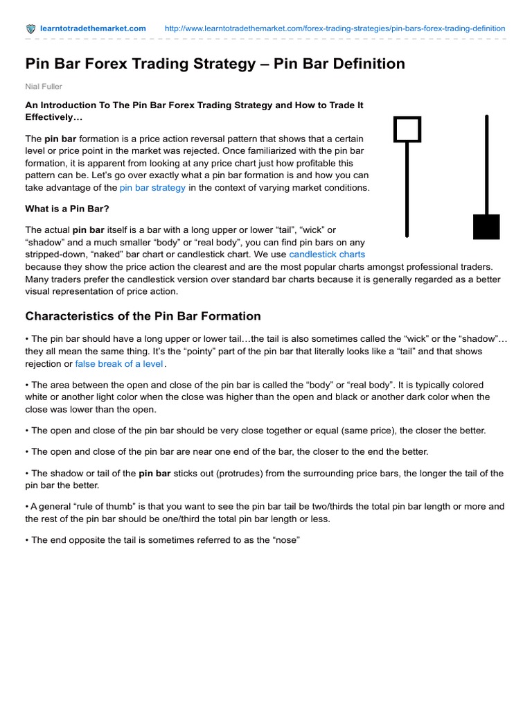 Pin Bar Forex Trading Strategy Guide | PDF | Order (Exchange) | Market ...