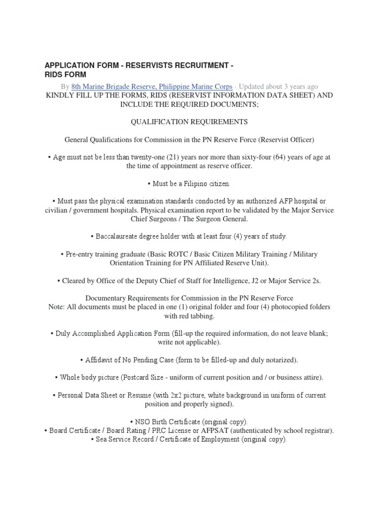 Application Form | PDF | Test (Assessment) | Military