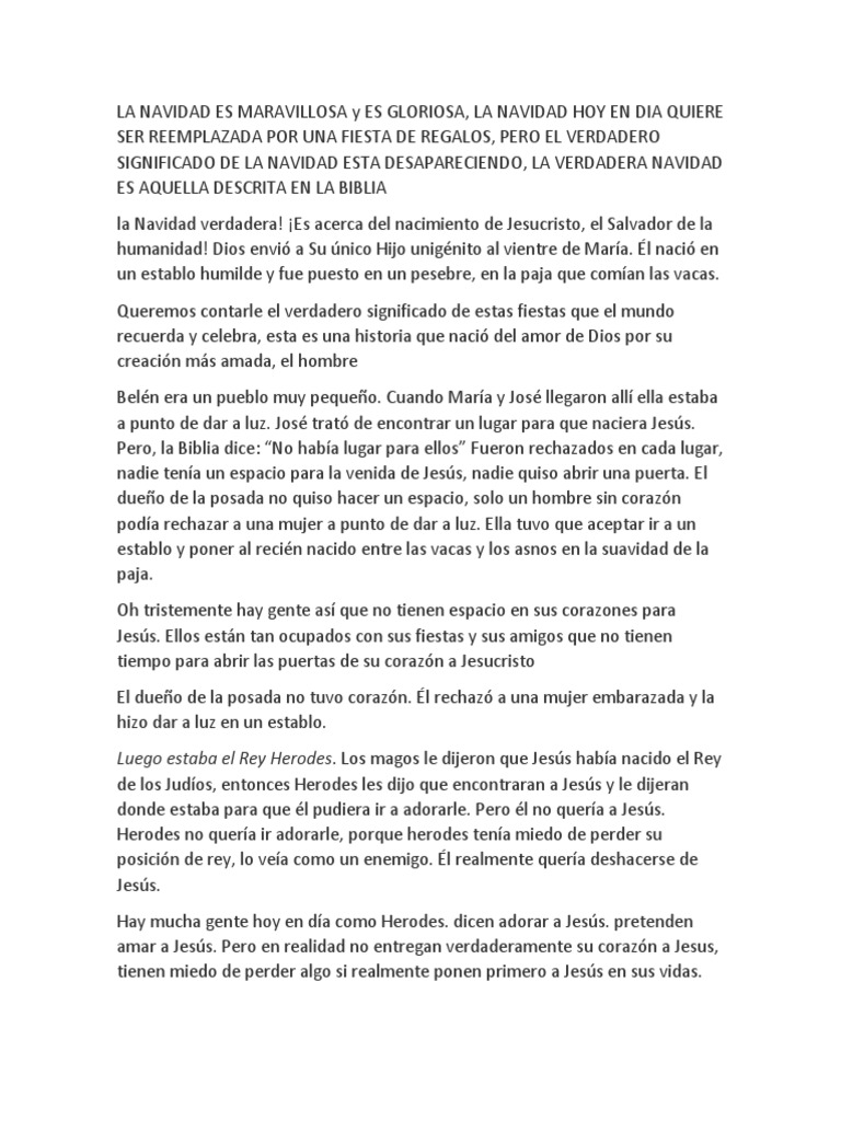 El Verdadero Significado de Navidad | PDF | Jesús | Cristo (título)