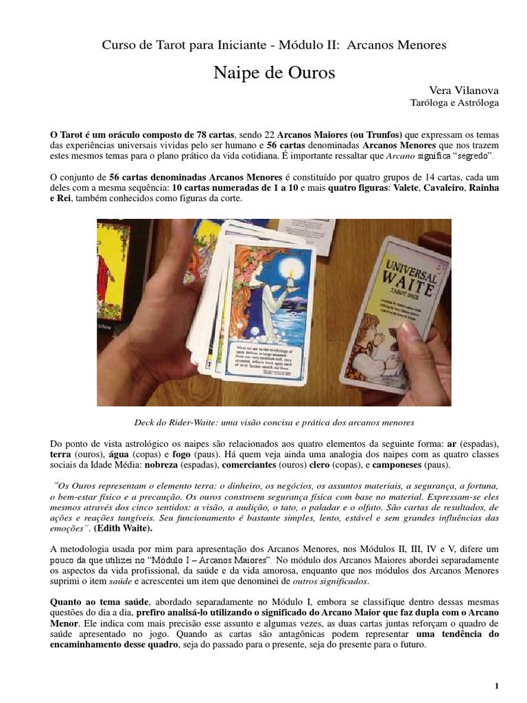 Baixe Agora: Baralho Tarot Completo 78 Cartas Grátis [PDF]