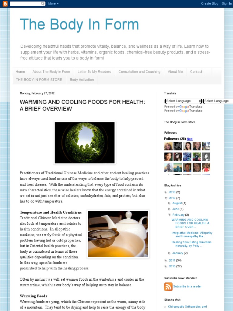 Warming and Cooling Foods Explained | PDF | Foods | Vegetables