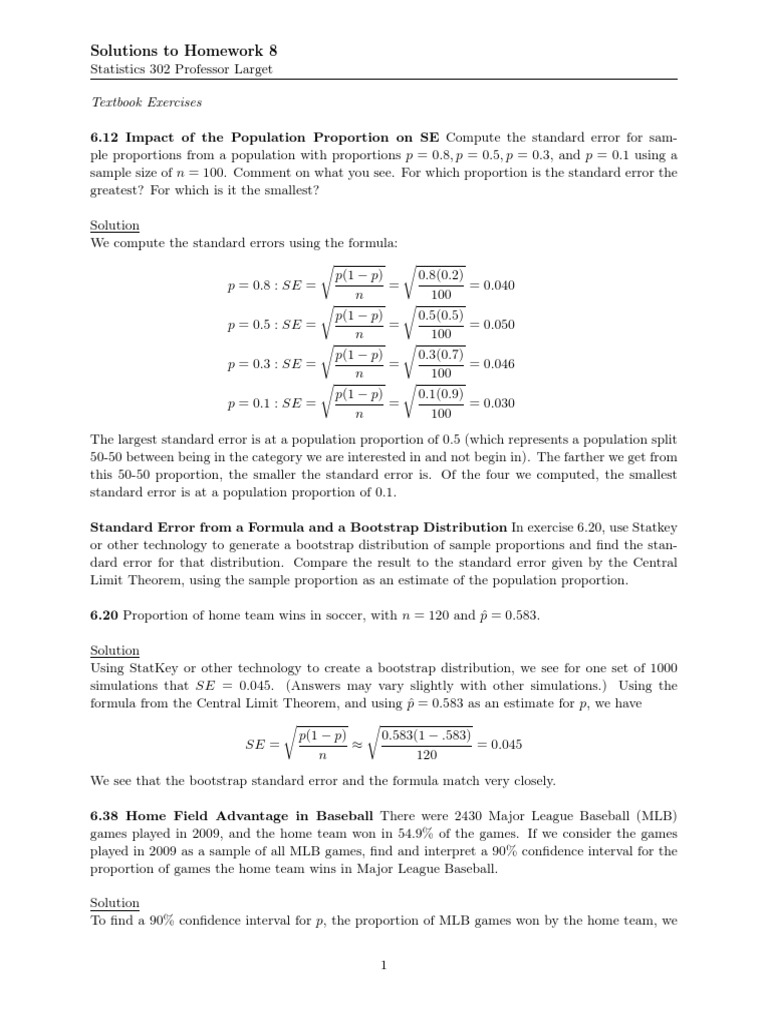 Sol 08 PDF Standard Error P Value
