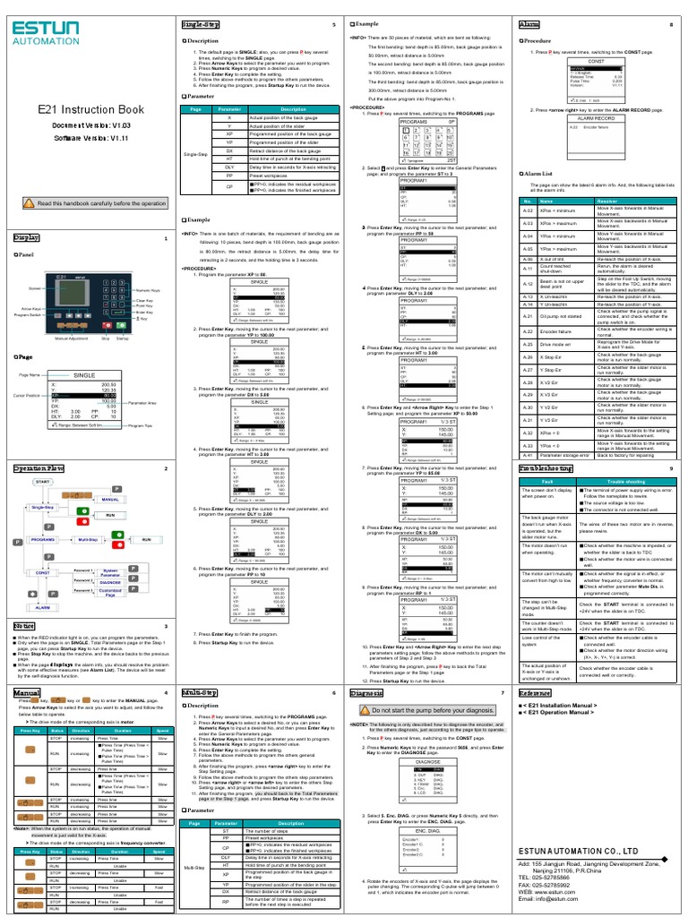 E21 Instruction Book | Download Free PDF | Electronic Engineering ...