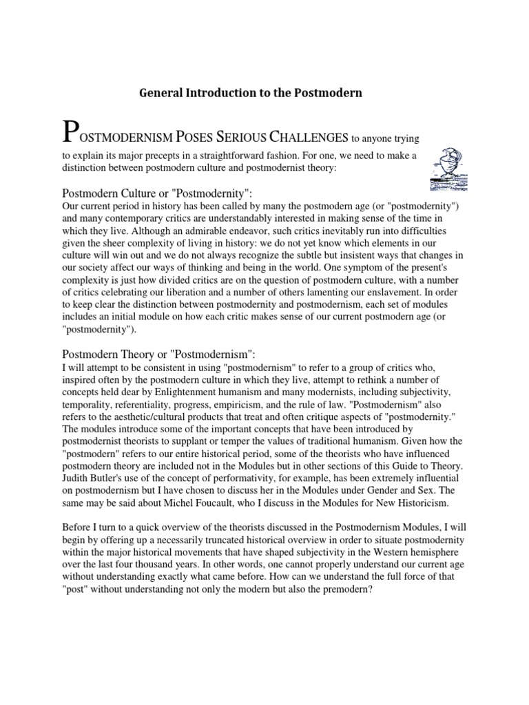 Introduction To The Postmodern PDF | PDF | Postmodernism | Modernism