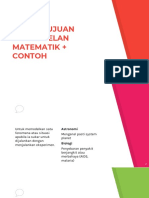 Tujuan Model Matematik