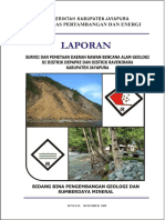 PEMERINTAH KABUPATEN JAYAPURA DINAS PERTAMBANGAN DAN ENERGI Jalan Raya Sentani Abepura Telp - Fax (0967) LAPORAN