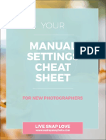 Manual Settings Cheat Sheet