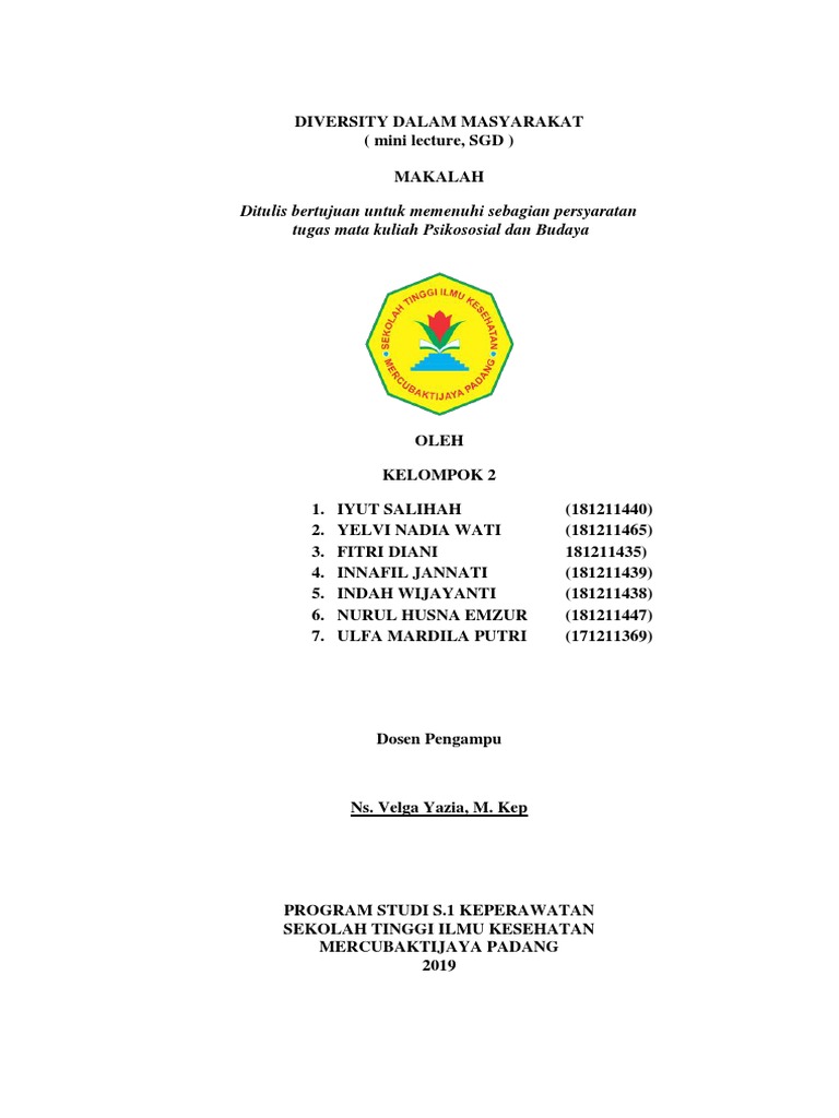 Diversity Dalam Masyarakat Bu Velga Pdf