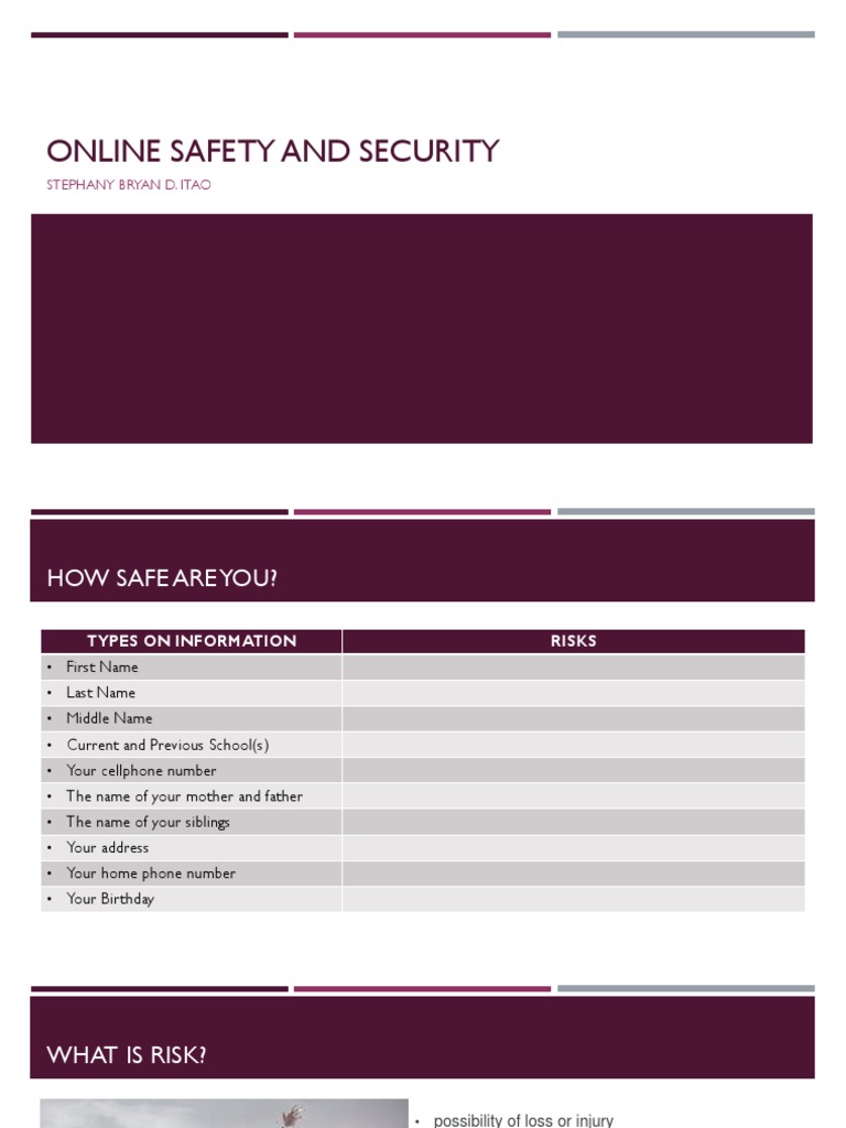 Online Safety and Security PDF