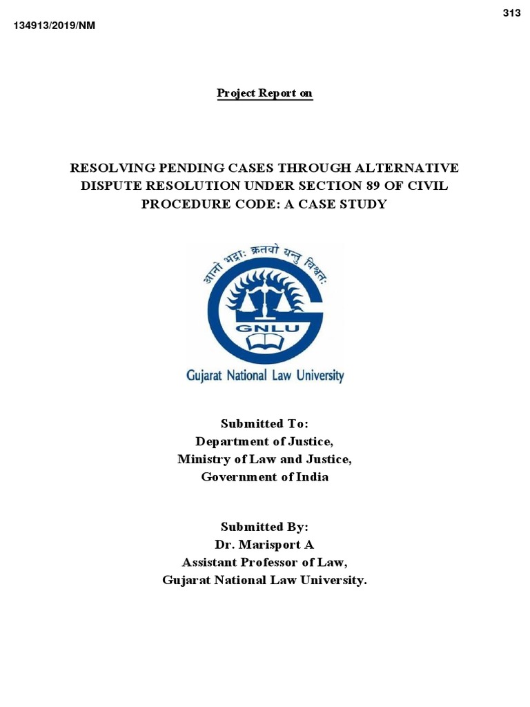ADR Implementation in Gujarat: A Study | PDF | Alternative Dispute ...