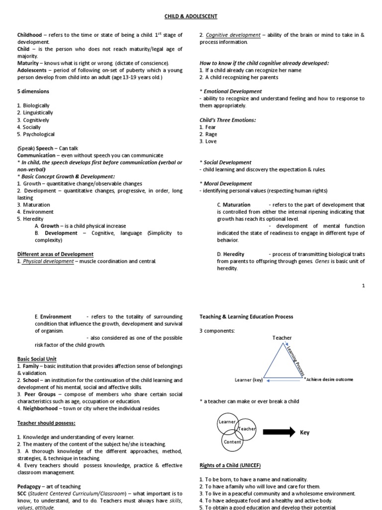 Child and Adolescent Development 101 | PDF | Id | Cognitive Development
