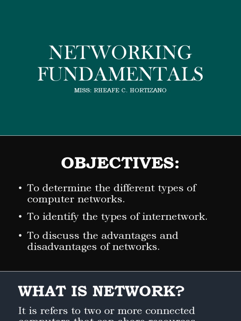 Networking Fundamentals PDF Local Area Network Computer Network