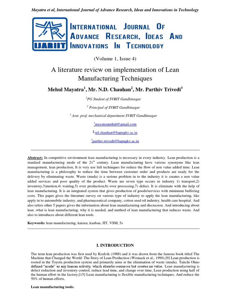 Lean PDF | PDF | Lean Manufacturing | Inventory
