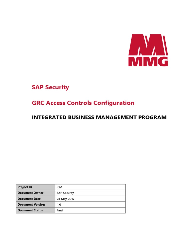 GRC Access Control Configuration Guide | PDF | Access Control | Risk ...