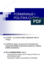 Formiranje I Politika Cijena