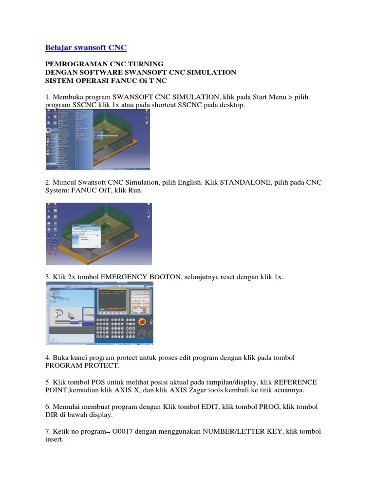 Pemrograman CNC dengan Swansoft Simulator | PDF