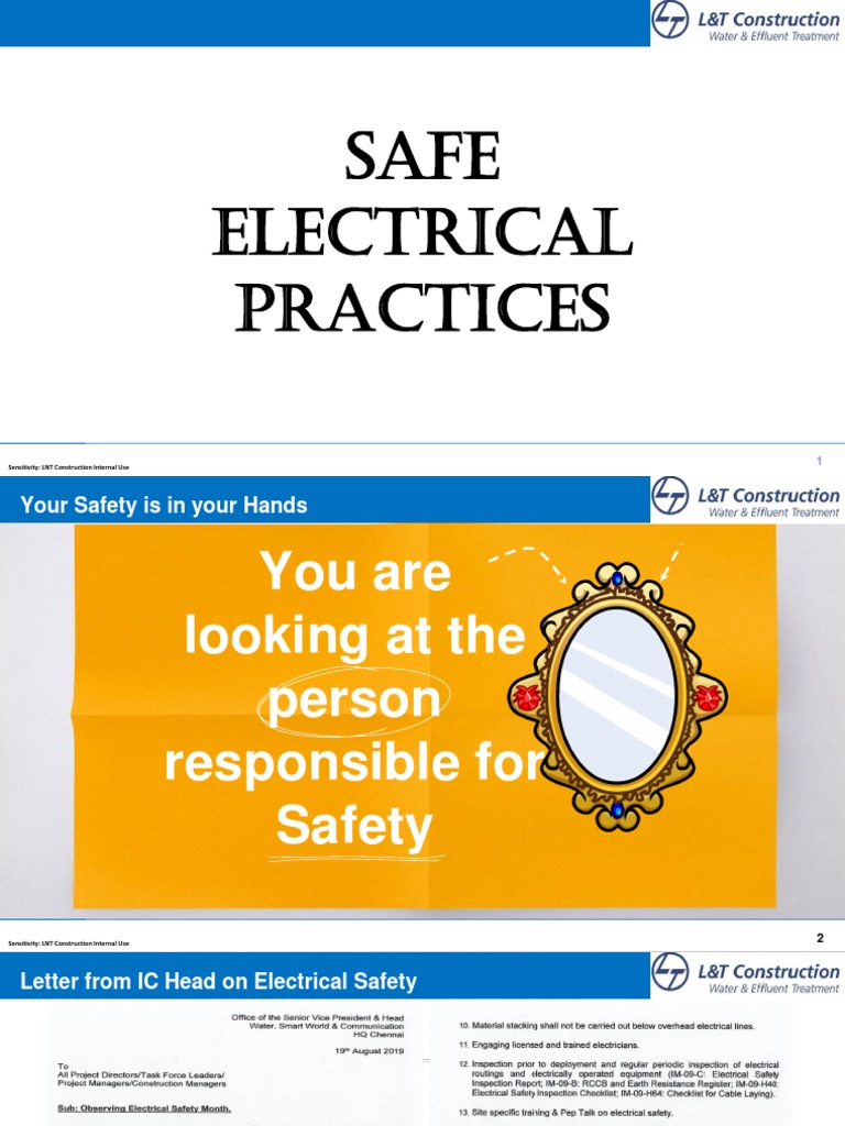 Electrical Safety Training - Dec'19 | PDF | Electrical Connector ...