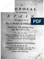 A Proposal For Humbling Spain. Written in 1711