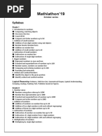 Mathlathon Syllabus