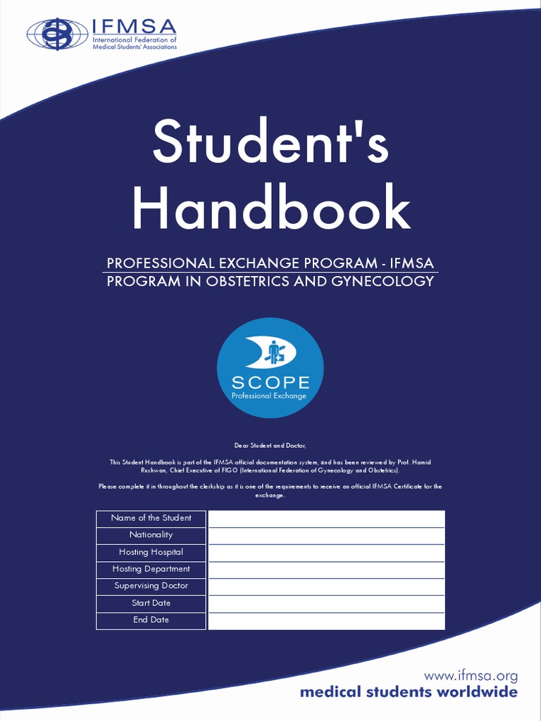 IFMSA Gynecology Exchange Handbook | PDF | Public Health | Medical School