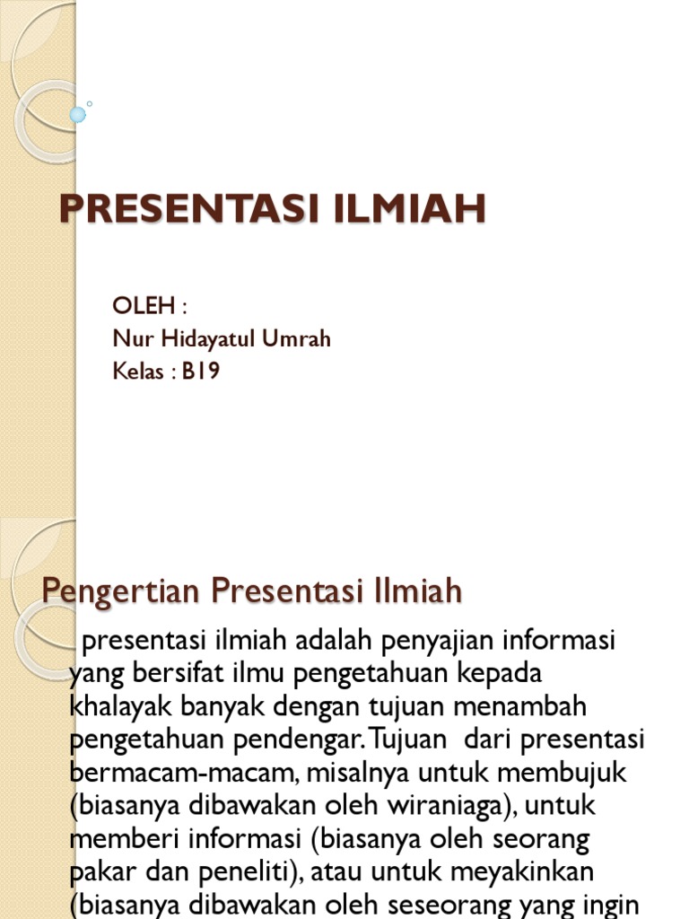 Ppt Presentasi Ilmiah