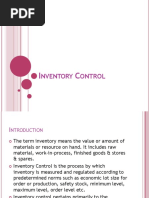 Inventory Control Management