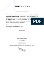 Carta de Trabajo Charlyn