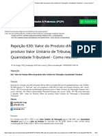 Rejeicao 630 - Valor Do Produto Difere Do Produto Valor Unitario de Tributacao e Quantidade Tributavel - Como Resolver