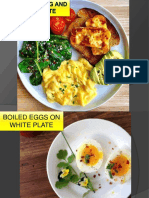Scrambled Egg and Bun On Plate