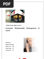 Download Customer Relationship Management at Airtel by Tanvi Kanchan SN44239323 doc pdf