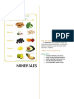 minerales quimico de alimentos
