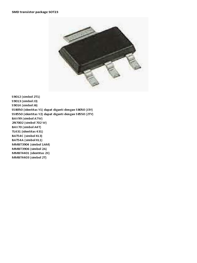 SMD Transistor Package SOT23 | PDF