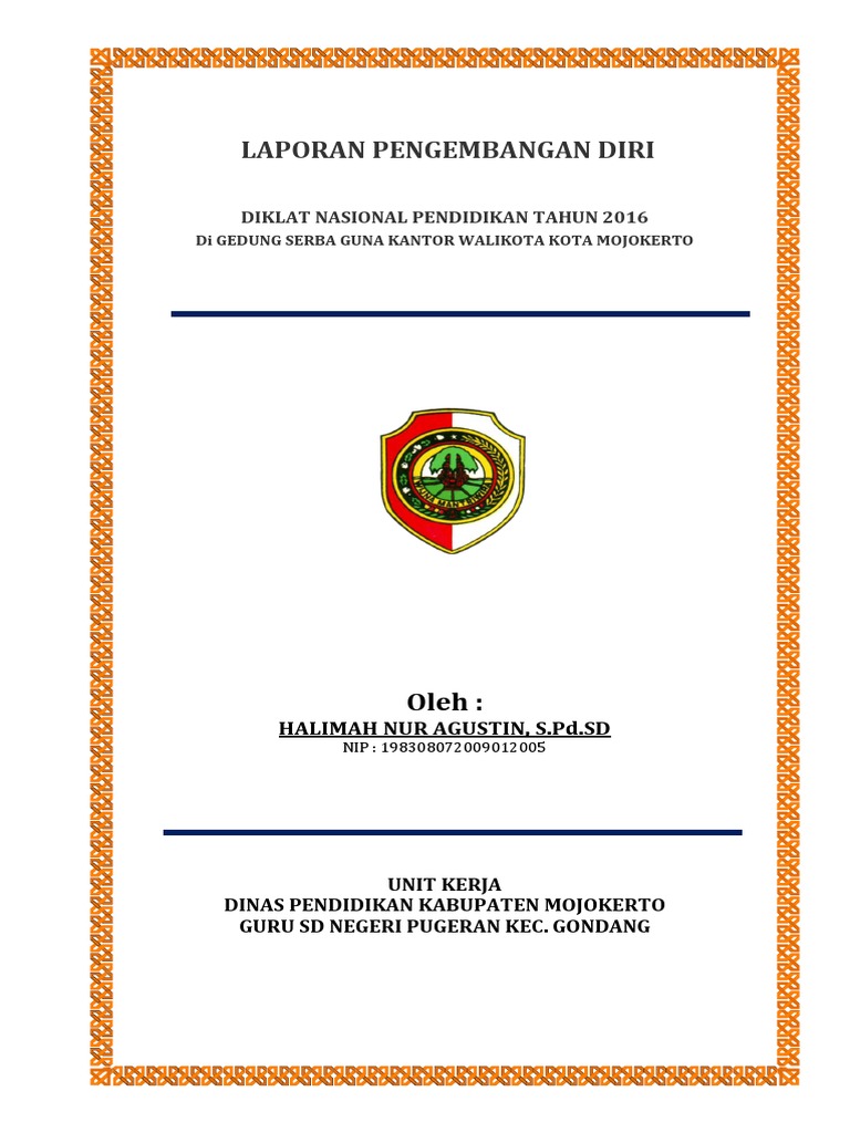 Laporan Pengembangan Diri Guru SD | PDF