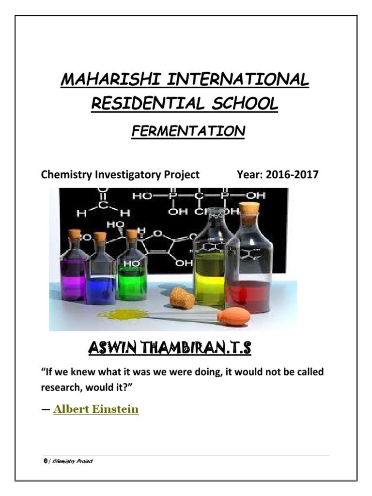 Aswin Chemistry New Project | PDF | Fermentation | Yeast