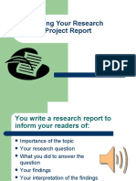 Writing Your Research Project Report
