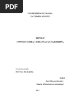 CONSTITUIREA TRIBUNALULUI ARBITRAL