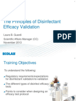 Principles of Disinfectant Validation