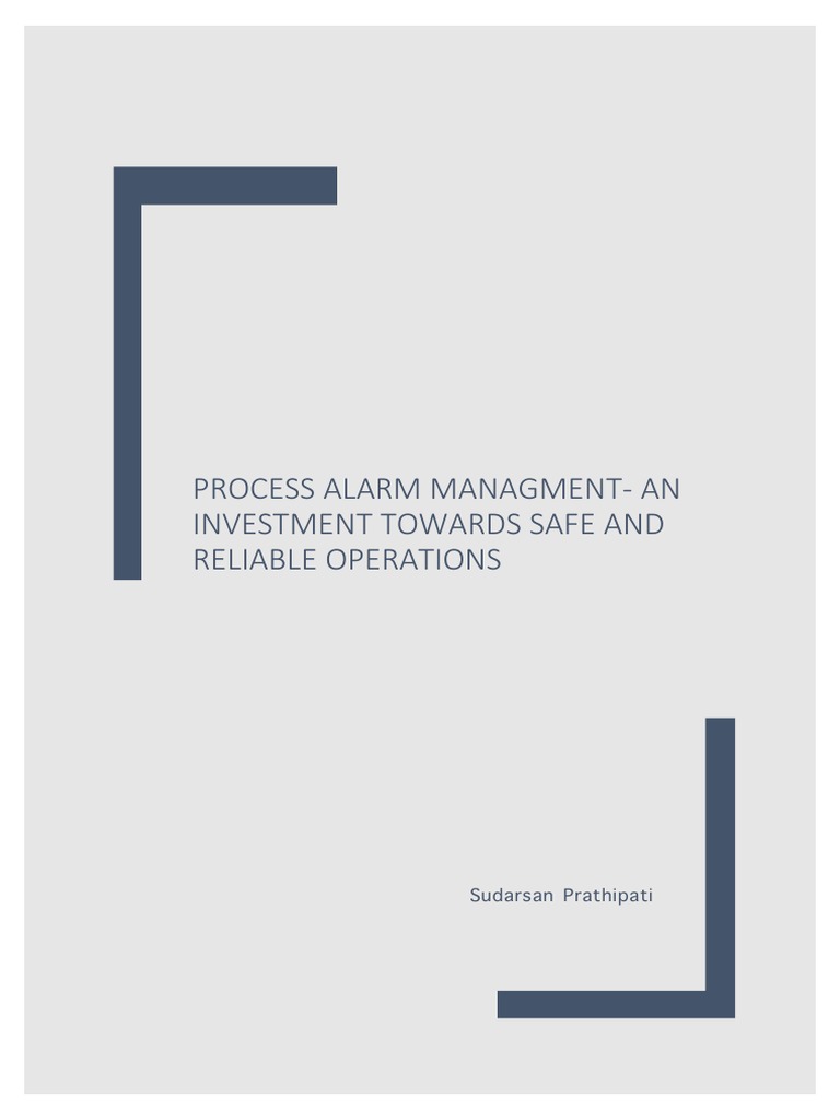 Process Alarm Management | PDF | Data Analysis | Safety