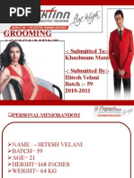 Download Grooming Assignment by Hitesh Velani SN44240785 doc pdf
