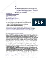 Antecedentes para Elaborar Una Norma de Emision