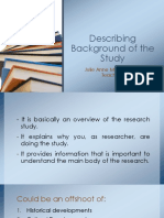 Describing Background of The Study 1 PDF