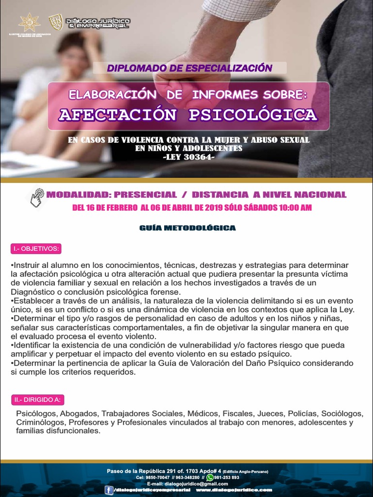 Diplomado en Evaluación Psicológica Forense | PDF | La violencia contra ...